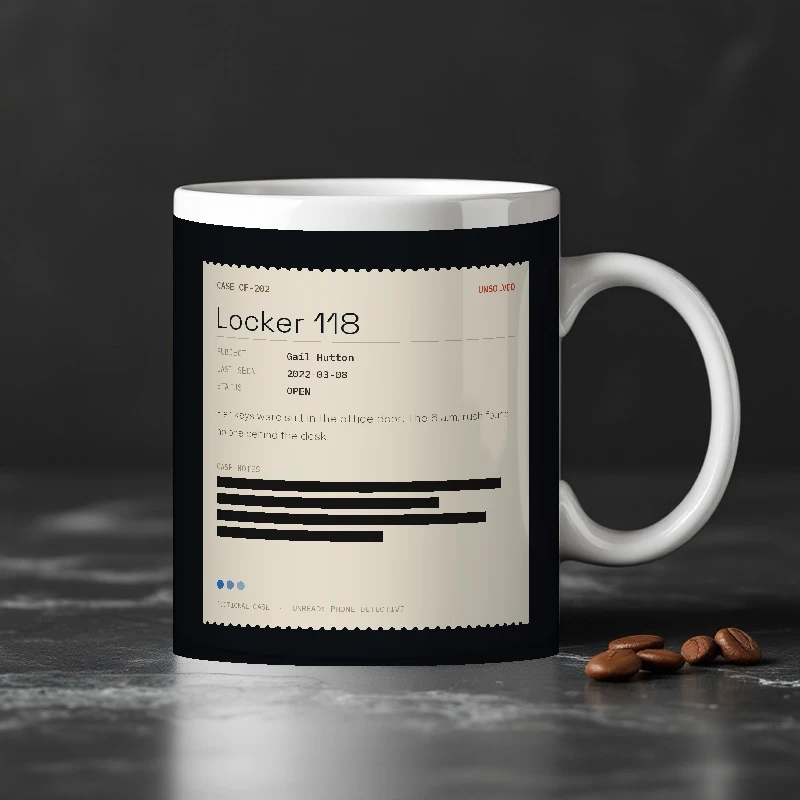 Locker 118, an 11oz ceramic mug